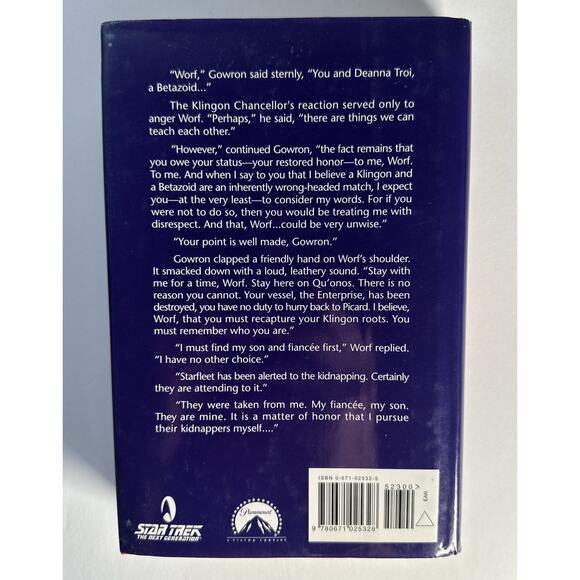 Star Trek Triangle Imzadi II by Peter David,1998 1st Edition/1st Print, HC/DJ - Picture 2 of 9